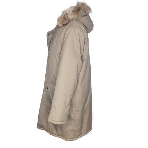 Vinitage Sears Fieldmaster Fur Collar Zipper & Button Front Winter Coat Size L - Picture 10 of 16